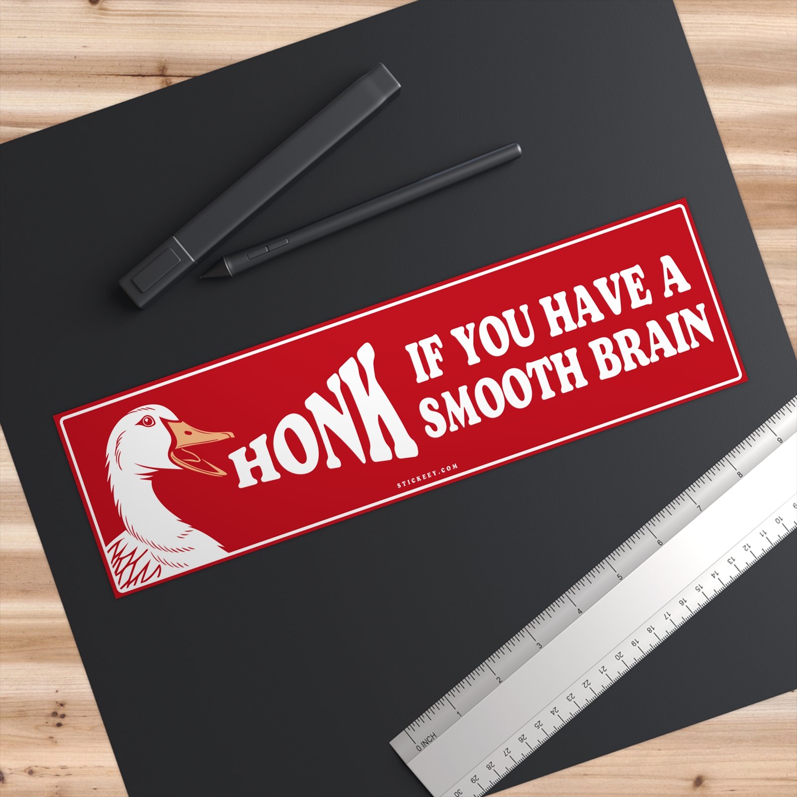 Honk If You Have a Smooth Brain Bumper Sticker