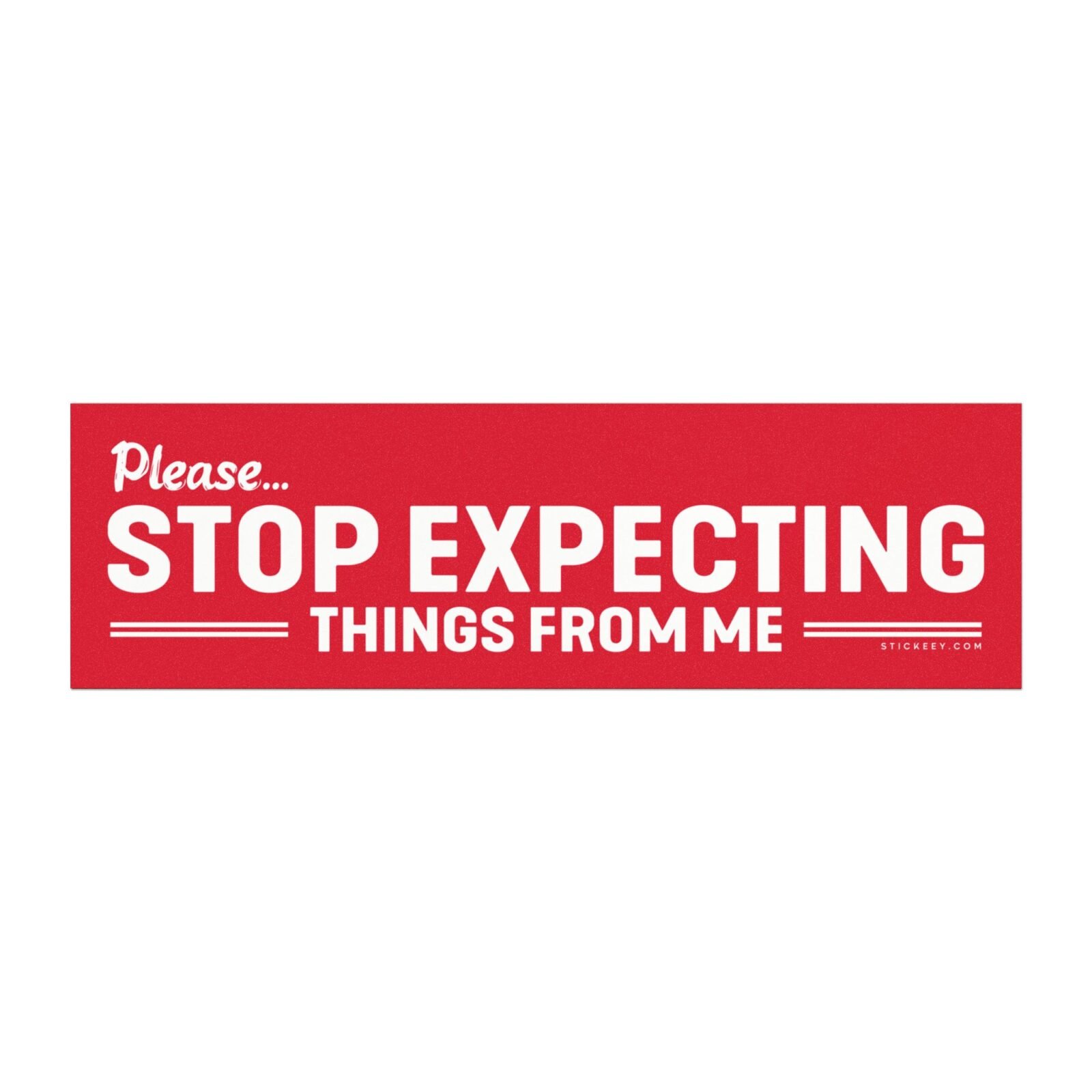 Please Stop Expecting Things From Me Magnet Sticker