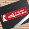 Honk If You Have a Smooth Brain Bumper Sticker
