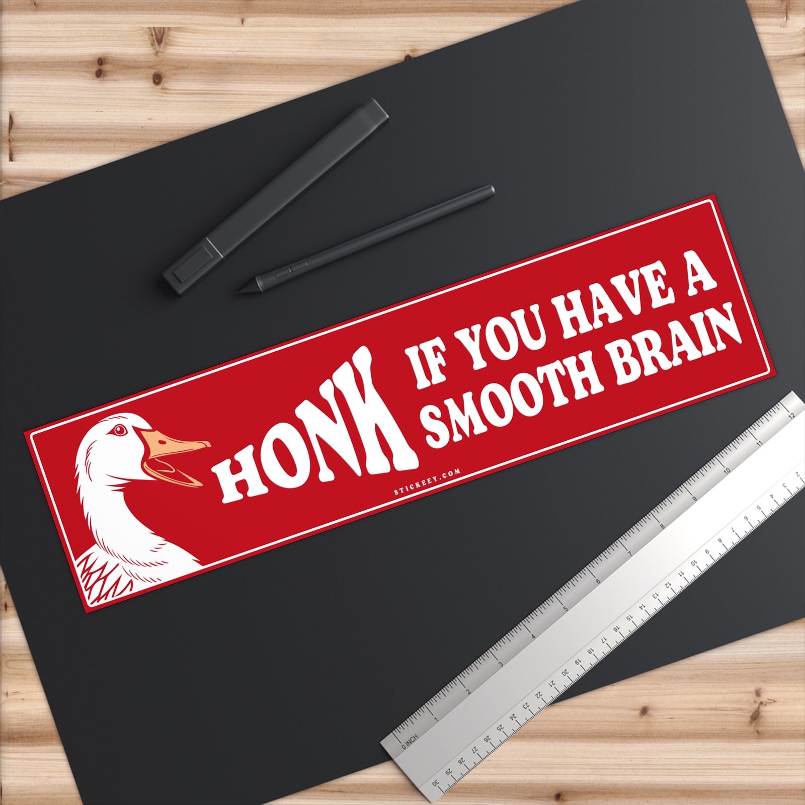 Honk If You Have a Smooth Brain Bumper Sticker