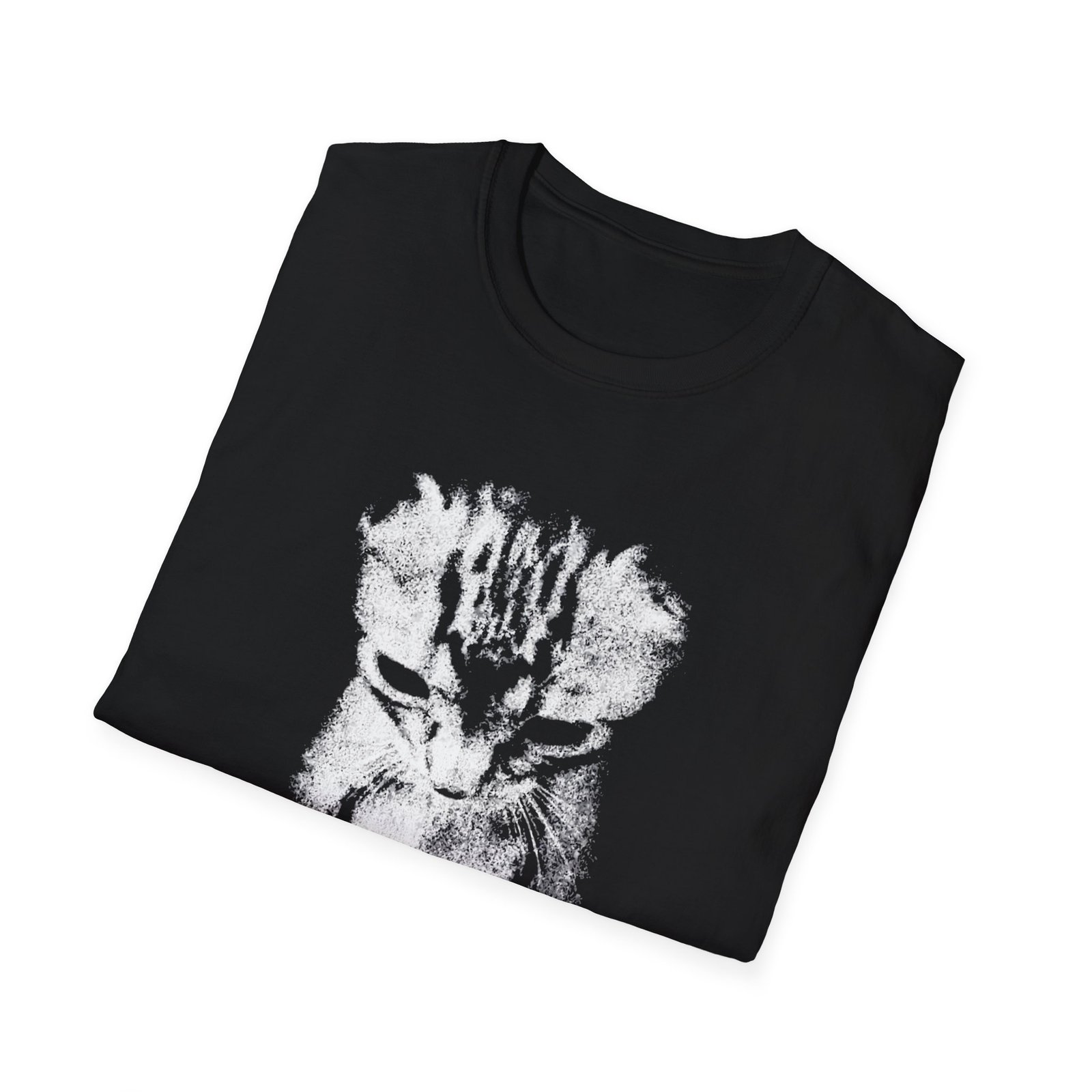 Sad Kitten Meme Standing Cat T-Shirt - Image 4