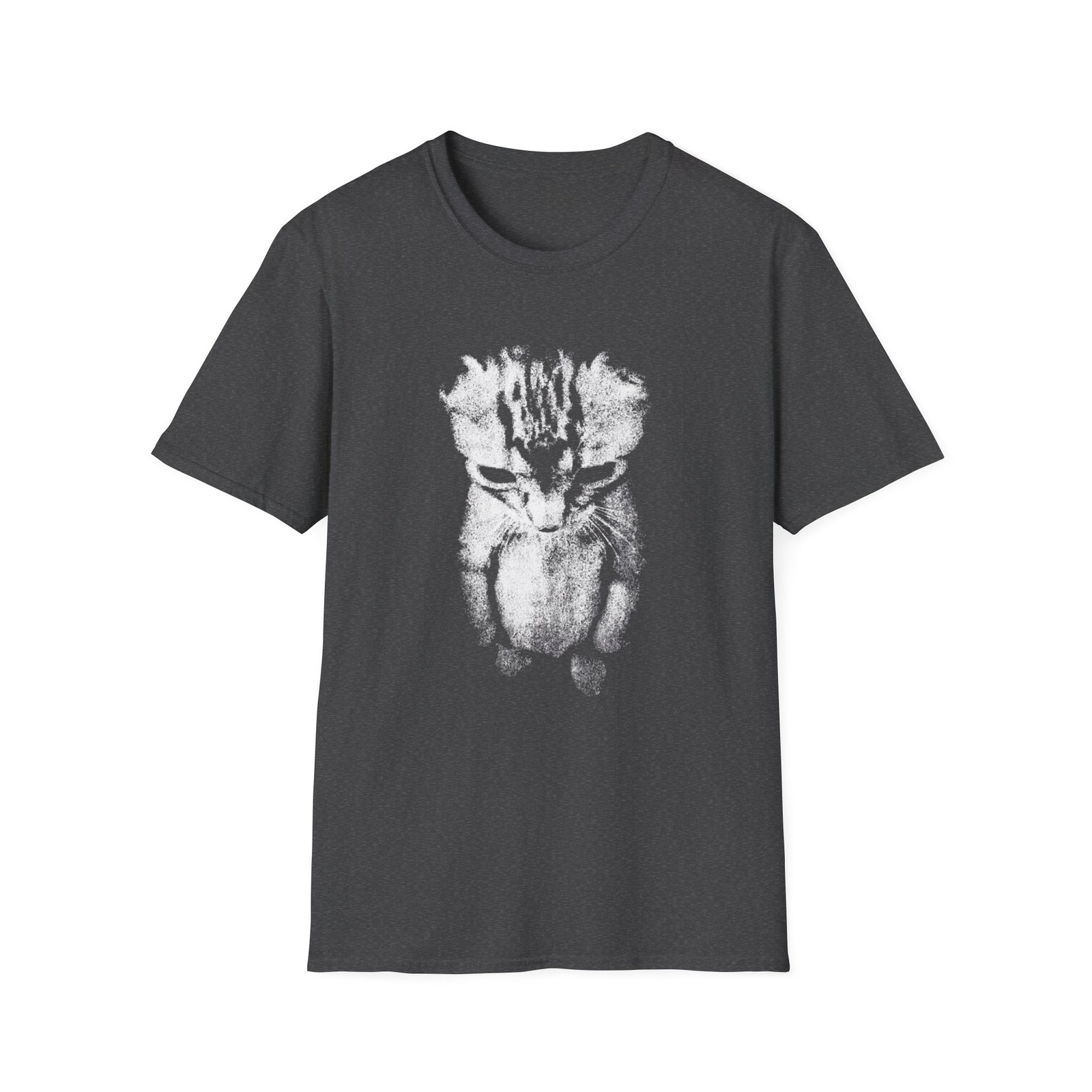 Sad Kitten Meme Standing Cat T-Shirt - Image 13